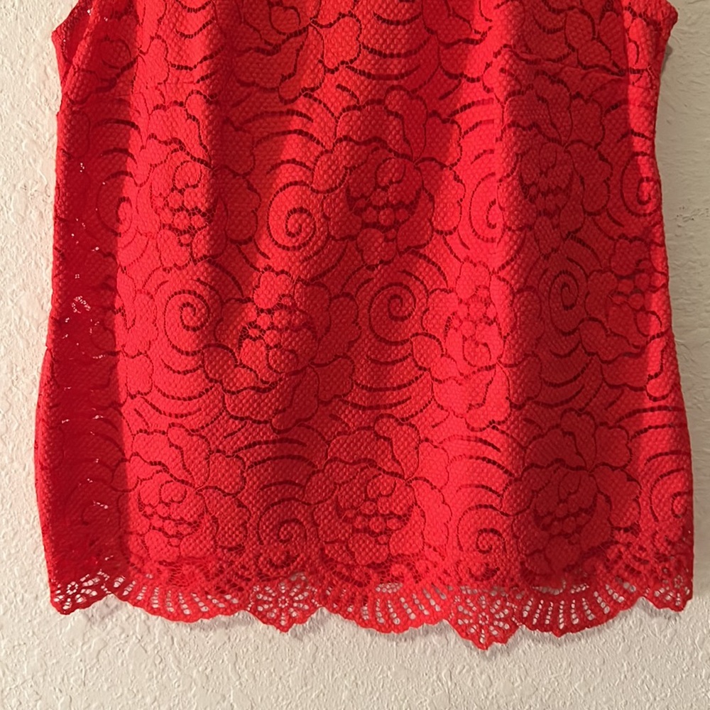 Banana Republic sleeveless lacy shell top - Picture 3 of 10